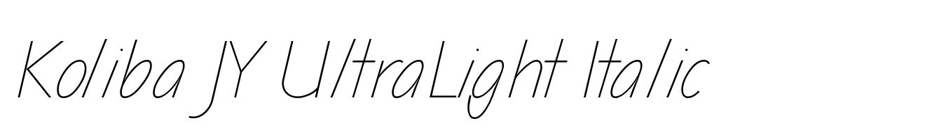 Koliba JY UltraLight Italic